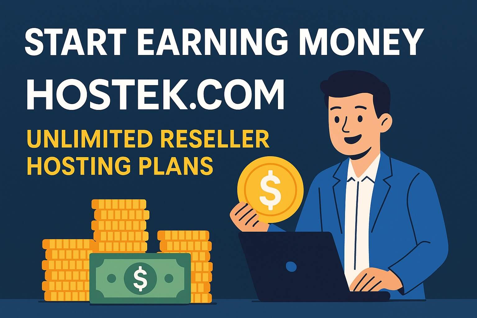 Start Earning Money with Hostek’s Unlimited Reseller Hosting Plans